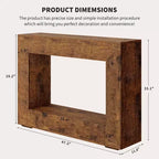 Console de ferme 47 - Longue table de canapé derrière le canapé, table d'entrée en bois pour salon, couloir, entrée, design rectangulaire rustique
