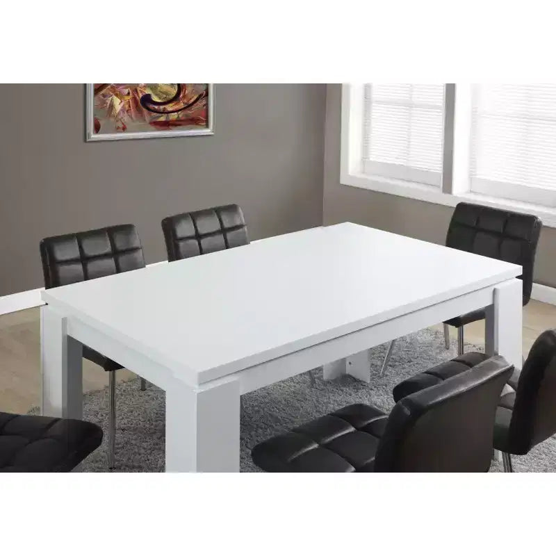 Table à manger/cuisine moderne rectangulaire de 60 pouces pour 4-6 personnes, pour bureau ou salle à manger