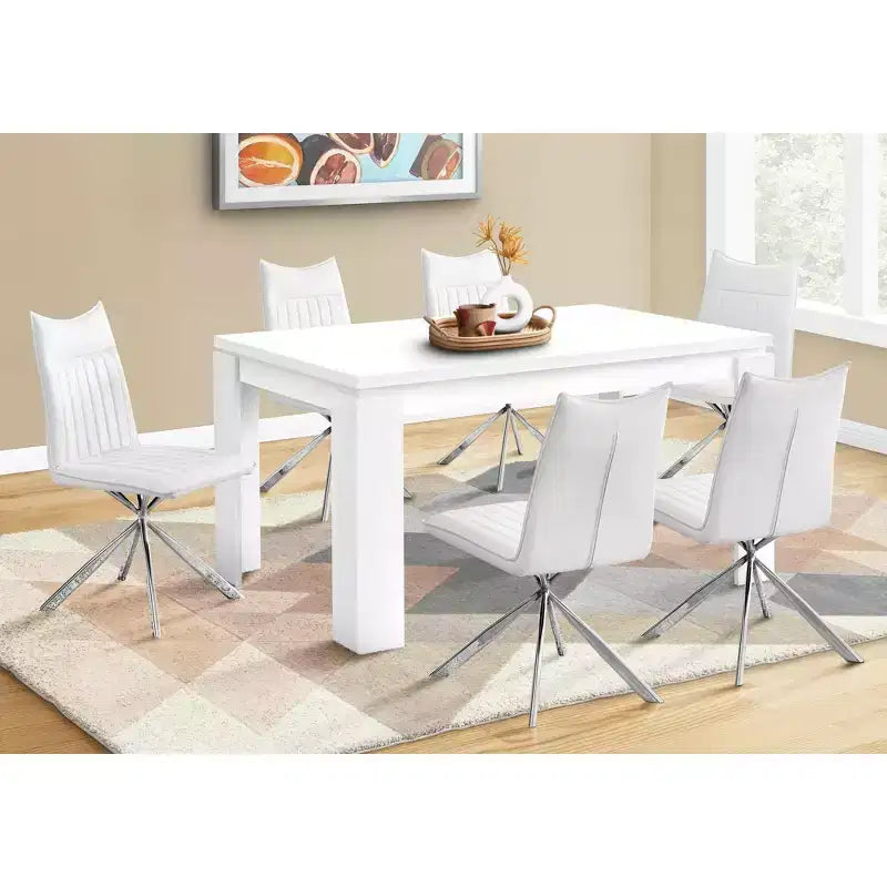 Table à manger/cuisine moderne rectangulaire de 60 pouces pour 4-6 personnes, pour bureau ou salle à manger