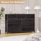 10-Drawer Fabric Dresser - Lightweight Storage w/Steel Frame & Wood Top, Multi-Functional Organizer