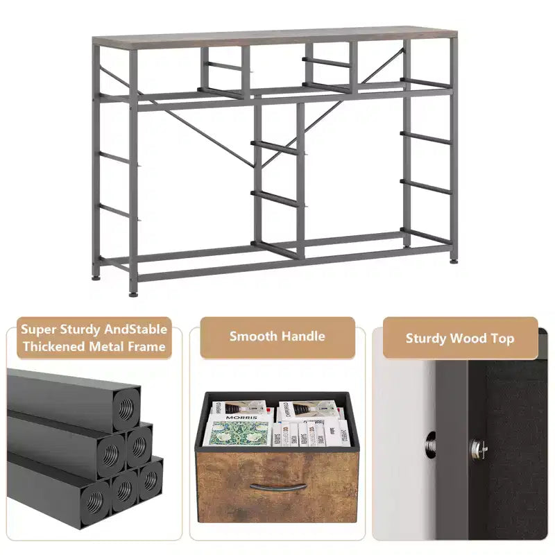 10-Drawer Fabric Dresser - Lightweight Storage w/Steel Frame & Wood Top, Multi-Functional Organizer
