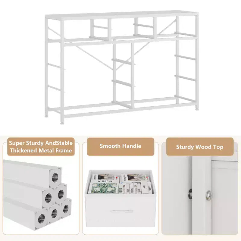10-Drawer Fabric Dresser - Lightweight Storage w/Steel Frame & Wood Top, Multi-Functional Organizer