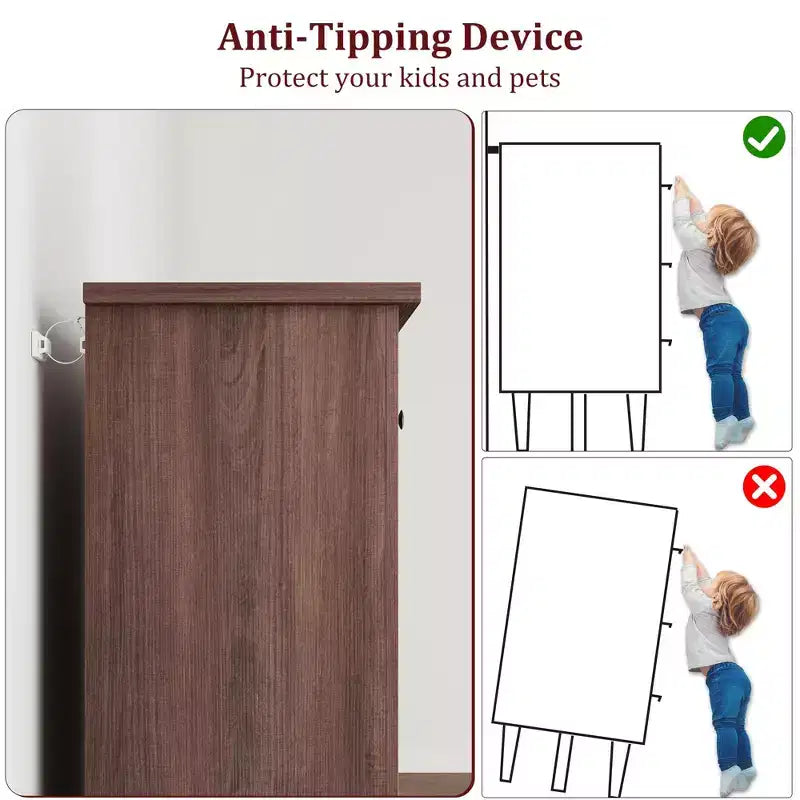 Commode verticale haute de 105 cm - Meuble de rangement autoportant à 5 tiroirs pour chambre et salon