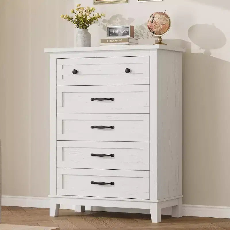 41.3 Tall Vertical Dresser - 5-Drawer Freestanding Storage Chest for Bedroom & Living Room