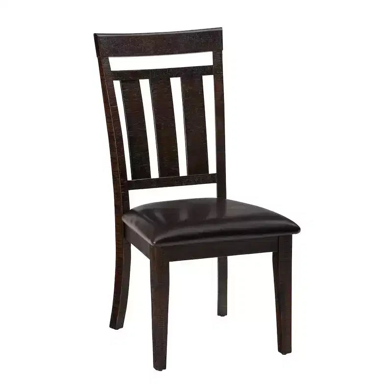 Jofran, chaises de salle à manger à dossier ajouré rembourré en acacia massif vieilli (lot de 2)