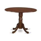 Ensemble de salle à manger Belmont 5 pièces comprenant une table de cuisine ronde à abattants et 4 chaises rembourrées, acajou