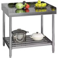 Acekool 36 NSF Stainless Steel Prep Table with Backsplash  Adjustable Commercial Workstation for Restaurants & Home Kitchens