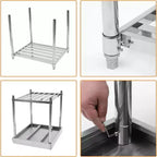 Table de préparation en acier inoxydable NSF de 36 po avec dosseret, poste de travail commercial réglable pour restaurants et cuisines domestiques