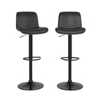 Bar Stools, Counter Stools - Adjustable Swivel Set with Soft Cushioned PU Leather, Backrest & Footrest for Dining Room, Kitchen Counter