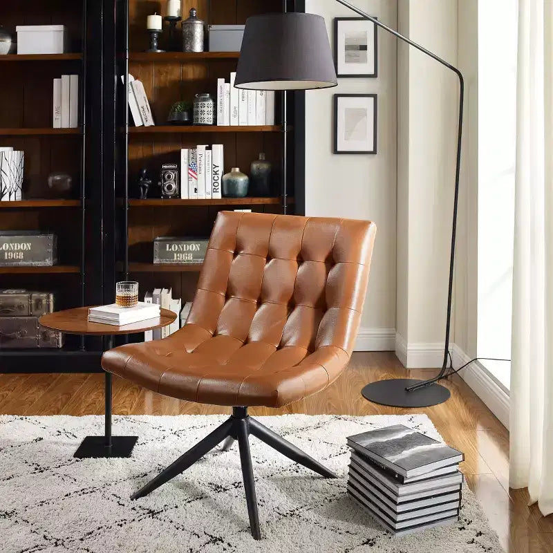 Chaise de bureau pivotante sans accoudoirs Art Leon