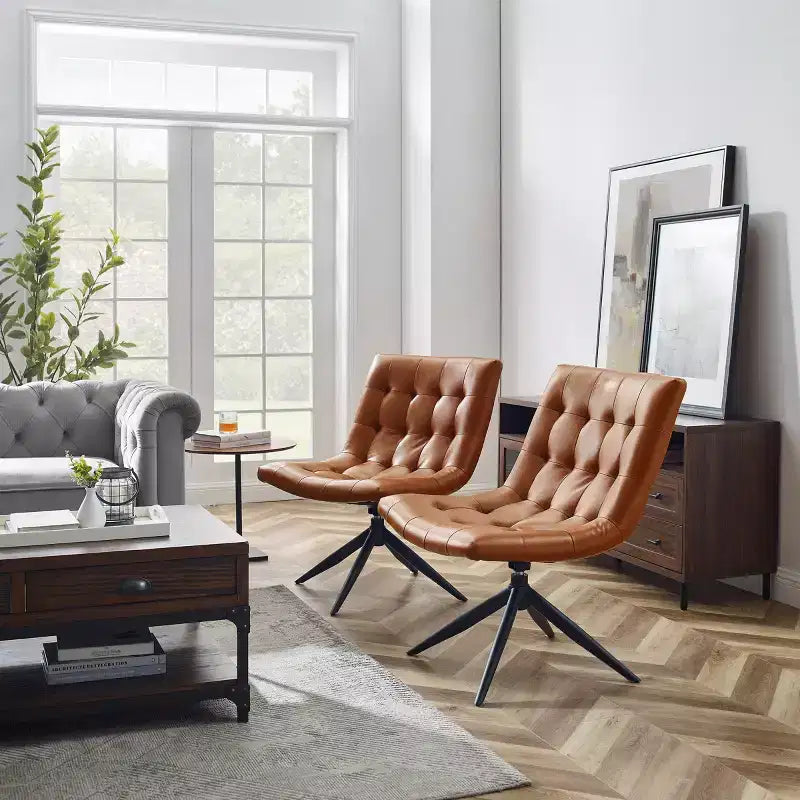 Chaise de bureau pivotante sans accoudoirs Art Leon