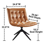 Chaise de bureau pivotante sans accoudoirs Art Leon