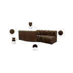 Meridian Furniture, Canapé modulable Arc en velours