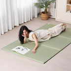 Tapis de tatami japonais VEVOR, matelas de tatami japonais pliable de taille Queen (herbe de jonc naturelle), matelas de sol japonais avec envers antidérapant, vert