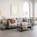 1PCS Nightstands, Beside Table with Storage Drawer and 3-Tier StorageSmall End Table