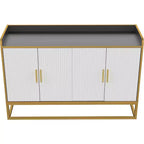 Buffet de cuisine contemporain avec clôture de sécurité sur le plan de travail, meuble de rangement autoportant pour salle à manger, entrée, chambre à coucher