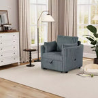 Fauteuil de salon convertible avec port USB et 2 oreillers, Canapé-lit une place convertible, Canapés-lits gigognes