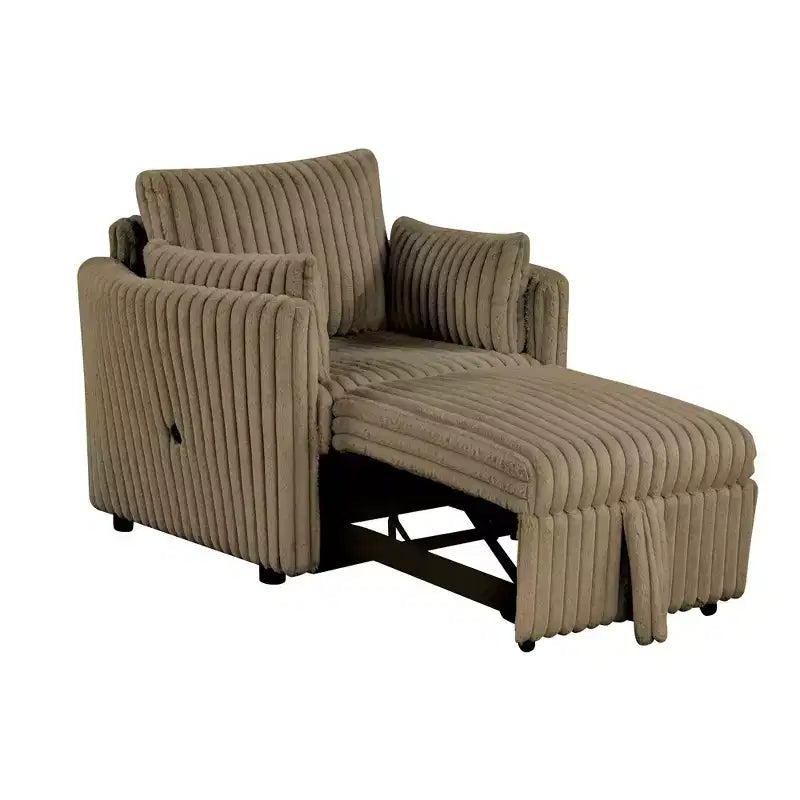 Fauteuil de salon convertible avec port USB et 2 oreillers, Canapé-lit une place convertible, Canapés-lits gigognes