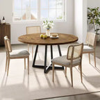 Table à manger ronde 47 - Style industriel avec piètement en métal