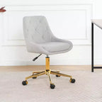 Fauteuil de bureau moderne réglable en polaire Teddy, Meuble de salon, Petite chaise pivotante pour bureau, étude, studio
