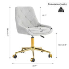 Fauteuil de bureau moderne réglable en polaire Teddy, Meuble de salon, Petite chaise pivotante pour bureau, étude, studio