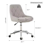 Fauteuil de bureau moderne réglable en polaire Teddy, Meuble de salon, Petite chaise pivotante pour bureau, étude, studio
