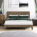 Galano Queen Payne Luxe Bed with Headboard  Knotty Oak