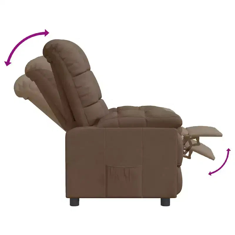 Fauteuil relax avec dossier et repose-pieds réglables, fauteuil de salon moderne avec siège rembourré épais pour salon et chambre à coucher
