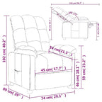 Fauteuil relax avec dossier et repose-pieds réglables, fauteuil de salon moderne avec siège rembourré épais pour salon et chambre à coucher