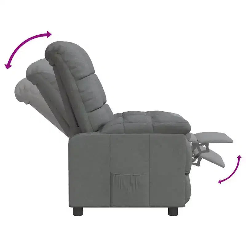 Fauteuil relax avec dossier et repose-pieds réglables, fauteuil de salon moderne avec siège rembourré épais pour salon et chambre à coucher