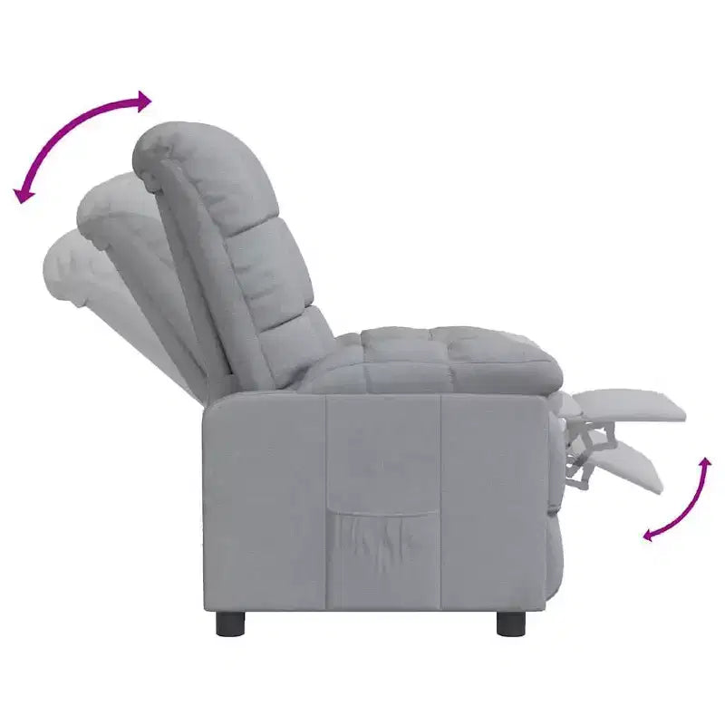 Fauteuil relax avec dossier et repose-pieds réglables, fauteuil de salon moderne avec siège rembourré épais pour salon et chambre à coucher