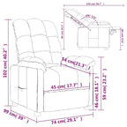 Fauteuil relax avec dossier et repose-pieds réglables, fauteuil de salon moderne avec siège rembourré épais pour salon et chambre à coucher