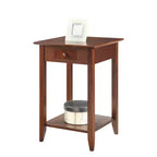 Table d'appoint rectangulaire en bois, couleur marron, 66 cm de haut, 1 pièce