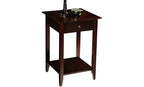 Table d'appoint rectangulaire en bois, couleur marron, 66 cm de haut, 1 pièce
