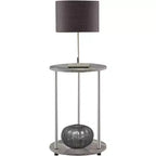 22 in.H Gray Color Round Metal Table Top End Table 1 -piece