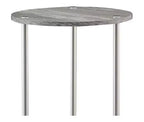 22 in.H Gray Color Round Metal Table Top End Table 1 -piece