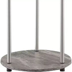 22 in.H Gray Color Round Metal Table Top End Table 1 -piece