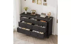 7 commodes de chambre, commode à tiroirs de 54 po de largeur avec rangement autoportant, commode de rangement en bois pour salon, chambre à coucher, entrée