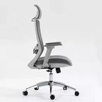 Chaise d'ordinateur à dossier haut, Chaise de bureau avec appuie-tête et roulettes, Chaise de bureau en maille pour bureau, étude, salle de lecture