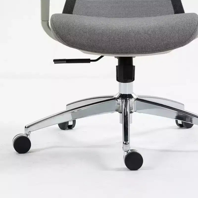 Chaise d'ordinateur à dossier haut, Chaise de bureau avec appuie-tête et roulettes, Chaise de bureau en maille pour bureau, étude, salle de lecture