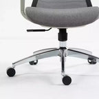 Chaise d'ordinateur à dossier haut, Chaise de bureau avec appuie-tête et roulettes, Chaise de bureau en maille pour bureau, étude, salle de lecture