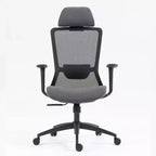Chaise d'ordinateur à dossier haut, Chaise de bureau avec appuie-tête et roulettes, Chaise de bureau en maille pour bureau, étude, salle de lecture
