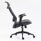 Chaise d'ordinateur à dossier haut, Chaise de bureau avec appuie-tête et roulettes, Chaise de bureau en maille pour bureau, étude, salle de lecture
