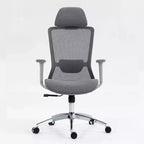 Chaise d'ordinateur à dossier haut, Chaise de bureau avec appuie-tête et roulettes, Chaise de bureau en maille pour bureau, étude, salle de lecture