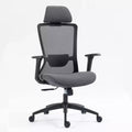 Chaise d'ordinateur à dossier haut, Chaise de bureau avec appuie-tête et roulettes, Chaise de bureau en maille pour bureau, étude, salle de lecture