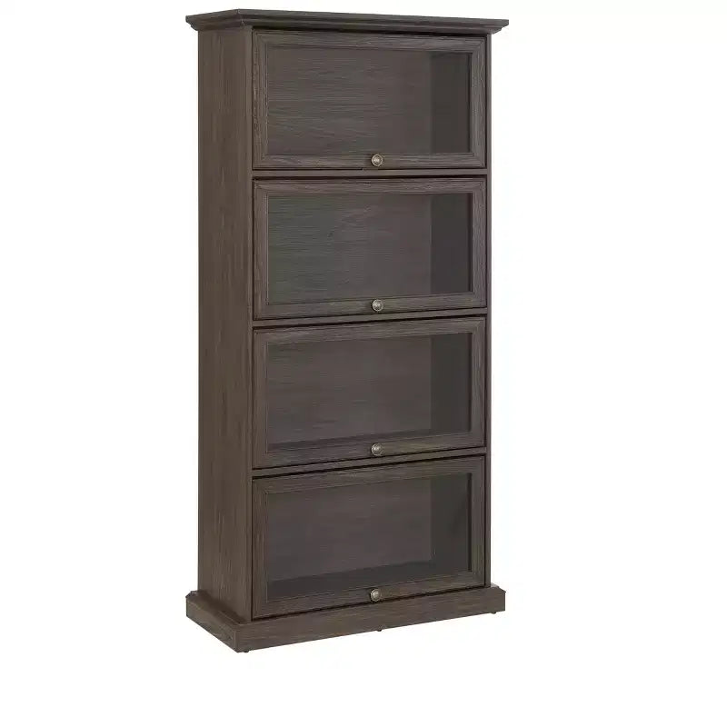 Étagère, Étagères de Rangement à 4 Niveaux, Bibliothèque Haute pour Livres et CDs, Organisateur de Rangement pour Salon, Couloir, Bureau