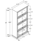 Étagère, Étagères de Rangement à 4 Niveaux, Bibliothèque Haute pour Livres et CDs, Organisateur de Rangement pour Salon, Couloir, Bureau