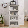Étagère, Étagères de Rangement à 4 Niveaux, Bibliothèque Haute pour Livres et CDs, Organisateur de Rangement pour Salon, Couloir, Bureau
