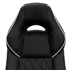 Chaise de jeu à dossier haut avec siège et dossier rembourrés, chaise de bureau de direction avec base et roulettes en métal, chaise de bureau pour l'étude, la salle de lecture, noire