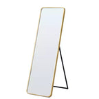 Miroir sur pied moderne 64*17in à coins arrondis, Miroir pleine longueur multifonctionnel avec trou de suspension, Miroir mural pour dressing, salon